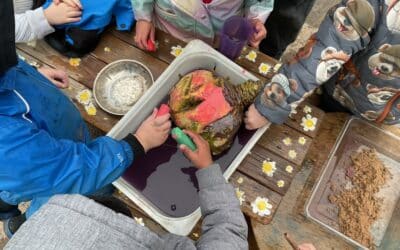 Beech and Chestnut Classes at Hartcliffe Nursery School explore The Enormous Turnip